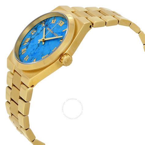 michael kors watch gold and turquoise